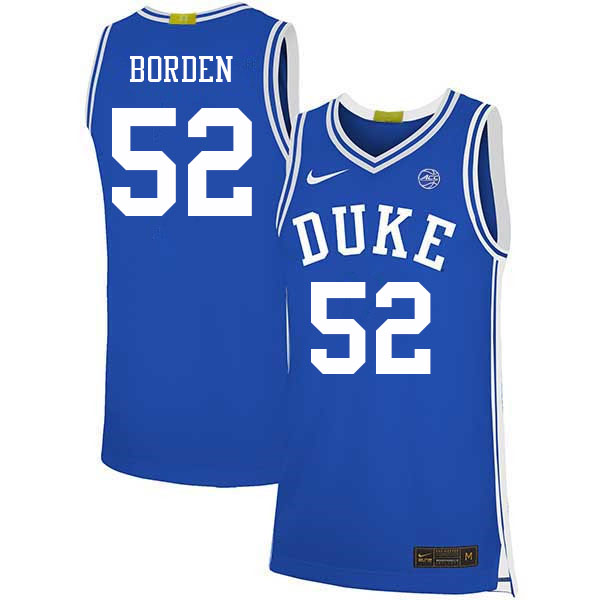 Men #52 Stanley Borden Duke Blue Devils 2022-23 College Stitched Basketball Jerseys Sale-Blue
